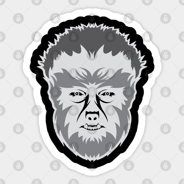 Classic Wolfman Sticker by DesignWise